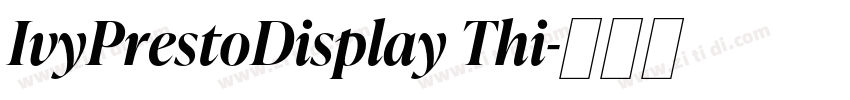 IvyPrestoDisplay Thi字体转换